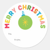 Farbenfrohe und helle Weihnachtsgeschenke Runder Aufkleber (Vorderseite)