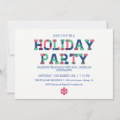 Farbenfrohe und helle Weihnachtskarte Einladung (Vorderseite)