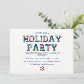 Farbenfrohe und helle Weihnachtskarte Einladung (Stehend Vorderseite)