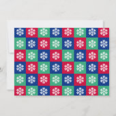 Farbenfrohe und helle Weihnachtskarte Einladung (Rückseite)