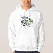 Farbenfrohe und helle Weihnachtstypografie Hoodie (Vorderseite)