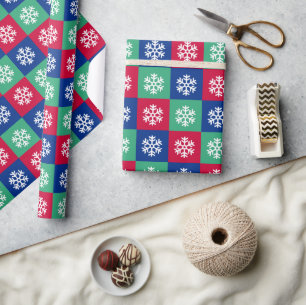 Farbenfrohe und helle Weihnachtsverpackung Geschenkpapier