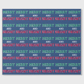 Farbenfrohe und helle Weihnachtsverpackung Geschenkpapier (Flach)