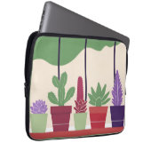 Farbenfrohe und kaktusartige Sukkulente Laptopschutzhülle (Vorne Rechts)