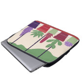 Farbenfrohe und kaktusartige Sukkulente Laptopschutzhülle (Vorne Knopf)