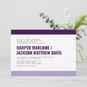 farbenfrohe und kühne Einladung zur Hochzeit (Stehend Vorderseite)