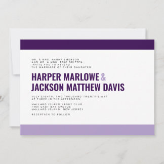 farbenfrohe und kühne Einladung zur Hochzeit