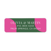 Farbenfrohe und lebendige Hochzeitsfeier-Rücksende (Vorne)