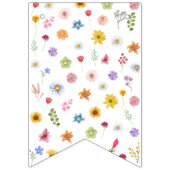 Farbenfrohe und lebendige Wildblume-Jagdflagge Wimpelkette (Erste Fahne)