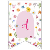 Farbenfrohe und lebendige Wildblume-Jagdflagge Wimpelkette (Dritte Fahne)