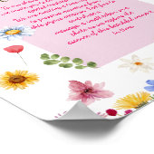 Farbenfrohe und lebendige Wildblumen Time Capsule  Poster (Ecke)