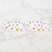 Farbenfrohe und lebendige Wildblumen Wasserflasche Wasserflaschenetikett (Einzelnes Label)