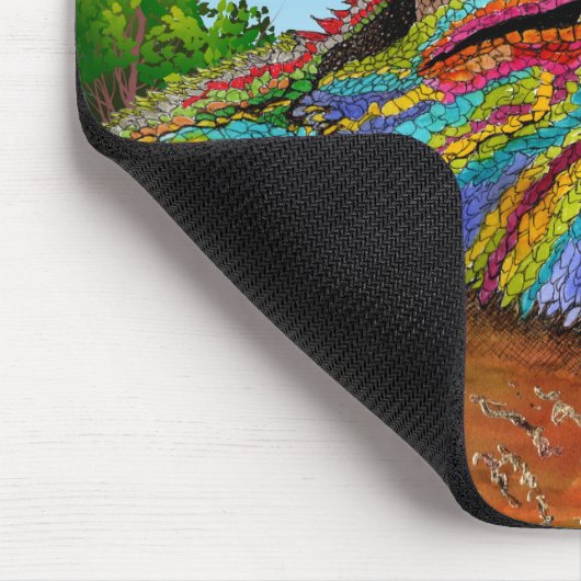 Farbenfrohe und lustig gebärtete Drachenmäuse Pad Mousepad (Ecke)