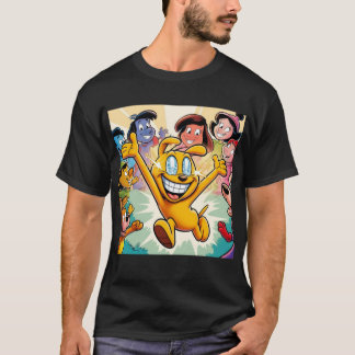 Farbenfrohe und lustige Cartoon-T - Shirt für jede