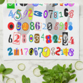 Farbenfrohe und lustige Darstellung der Pi Küchentuch (Gefaltet)