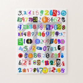 Farbenfrohe und lustige Darstellung der Pi Puzzle