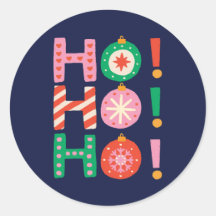 Farbenfrohe und lustige HO HO Navy Blue Weihnachte