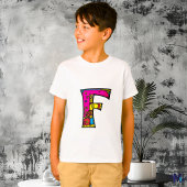 Farbenfrohe und lustige Monogram F Tribal and Dood T-Shirt
