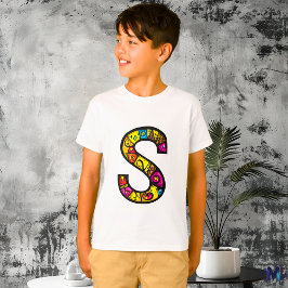 Farbenfrohe und lustige Monogram S Tribal und Dood T-Shirt