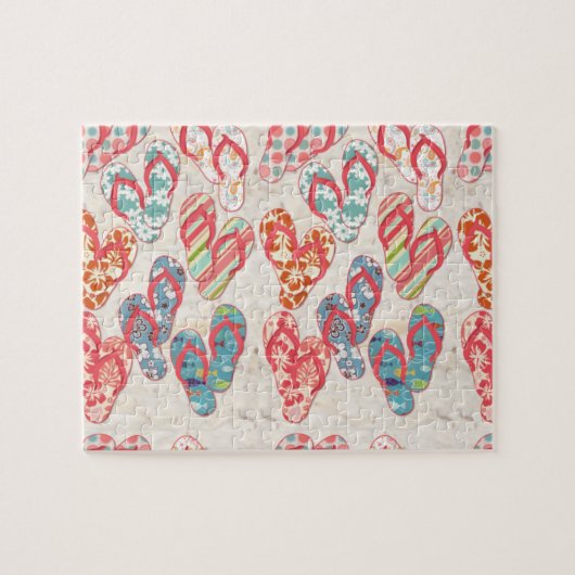 Farbenfrohe und lustige umdreh Flop Sommer Spaß! Puzzle (Horizontal)