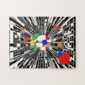 Farbenfrohe und moderne Abstraktionskreislauf Zuku Puzzle (Horizontal)