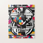 Farbenfrohe und moderne Spektakel der Abstraktion Puzzle (Vertikal)