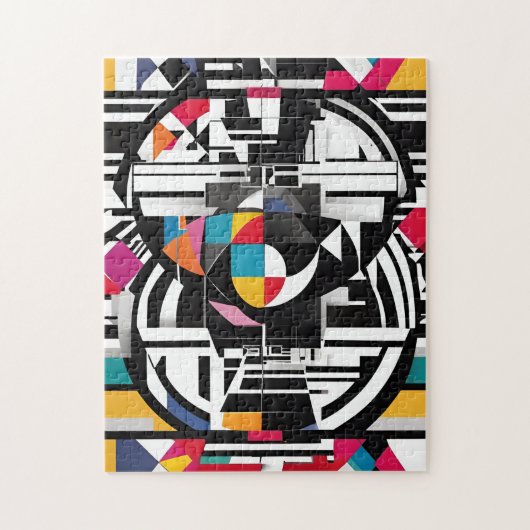 Farbenfrohe und moderne Spektakel der Abstraktion Puzzle (Vertikal)