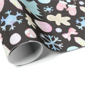 Farbenfrohe und moderne Weihnachtsmuster Weihnacht Geschenkpapier (Rolleneckpunkt)