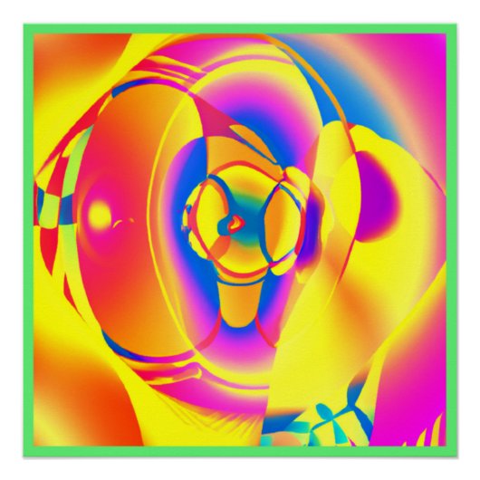 Farbenfrohe und modische Muster Kunst Poster (Vorderseite)