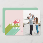 Farbenfrohe und Retro Joy Foto Weihnachtskarte Einladung (Vorne/Hinten)