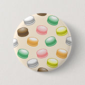 Farbenfrohe und schöne Macarons Button (Vorderseite)