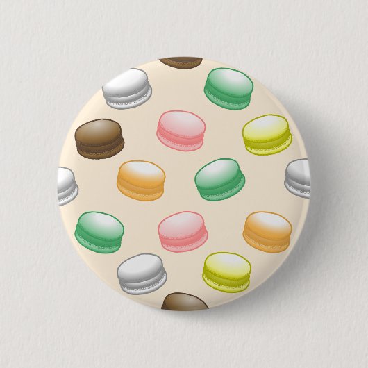Farbenfrohe und schöne Macarons Button (Vorderseite)