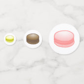 Farbenfrohe und schöne Macarons Konfetti (Vorderseiten)