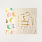 Farbenfrohe und schöne Macarons Wandteppich (Vorderseite (Horizontal))