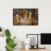 Farbenfrohe und schöne Szene aus dem 18. Jahrhunde Poster (Heimbüro)