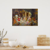 Farbenfrohe und schöne Szene aus dem 18. Jahrhunde Poster (Küche)