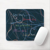 Farbenfrohe und schwarze Buchstaben & Abstraktion Mousepad (Mit Mouse)