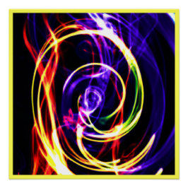 Farbenfrohe und stilvolle Neon Patterns Art Poster