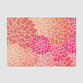 Farbenfrohe und stilvolle Zinnia-Blume Seidenpapier