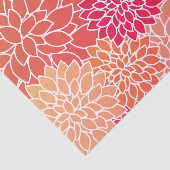 Farbenfrohe und stilvolle Zinnia-Blume Seidenpapier (Ausschnitt)