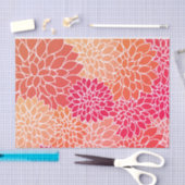 Farbenfrohe und stilvolle Zinnia-Blume Seidenpapier (Handwerk)