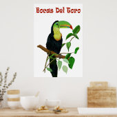 Farbenfrohe und tropische Panamas Toucan Poster. Poster (Küche)
