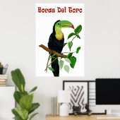 Farbenfrohe und tropische Panamas Toucan Poster. Poster (Heimbüro)
