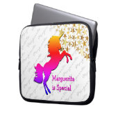 Farbenfrohe UNICORS Stars Personalisiert Keepake Laptopschutzhülle (Vorderseite Links)