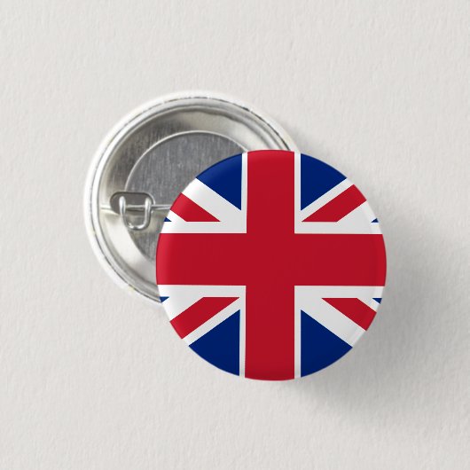 Farbenfrohe Union Jack Button (Vorne & Hinten)