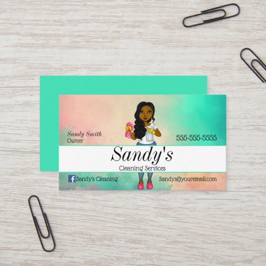 Farbenfrohe Unterbringung Visitenkarte (Vorderseite/Rückseite Beispiel)