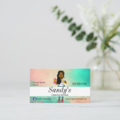 Farbenfrohe Unterbringung Visitenkarte (Stehend Vorderseite)