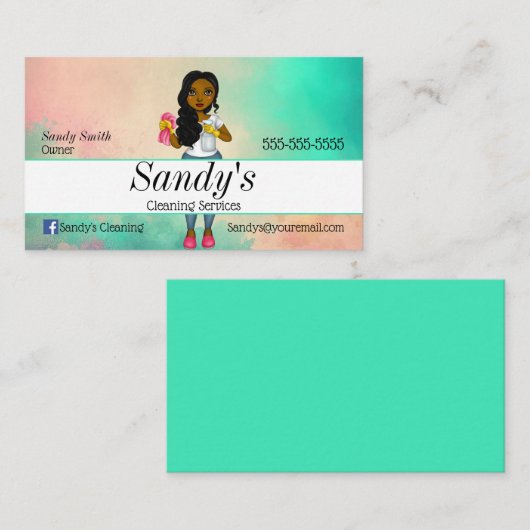 Farbenfrohe Unterbringung Visitenkarte (Vorne/Hinten)