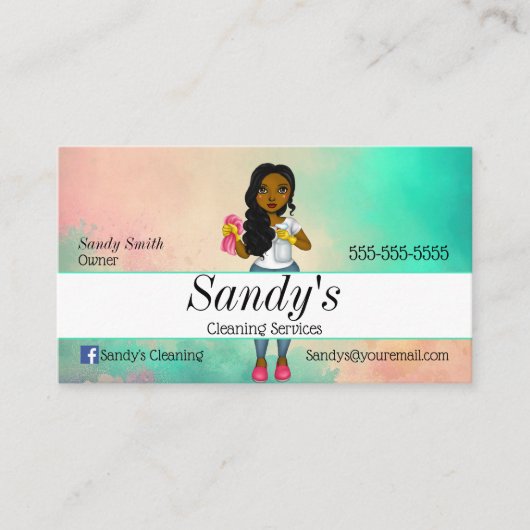 Farbenfrohe Unterbringung Visitenkarte (Vorderseite)