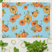 Farbenfrohe Unterdruckpumpen Orange/Blau Geschirrtuch (Gefaltet)